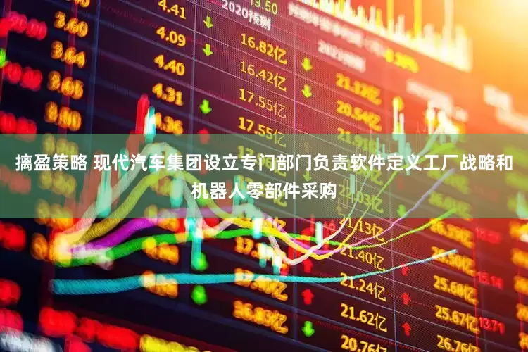 摛盈策略 现代汽车集团设立专门部门负责软件定义工厂战略和机器人零部件采购